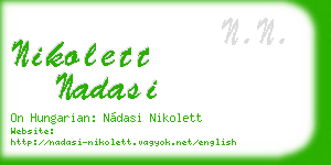nikolett nadasi business card